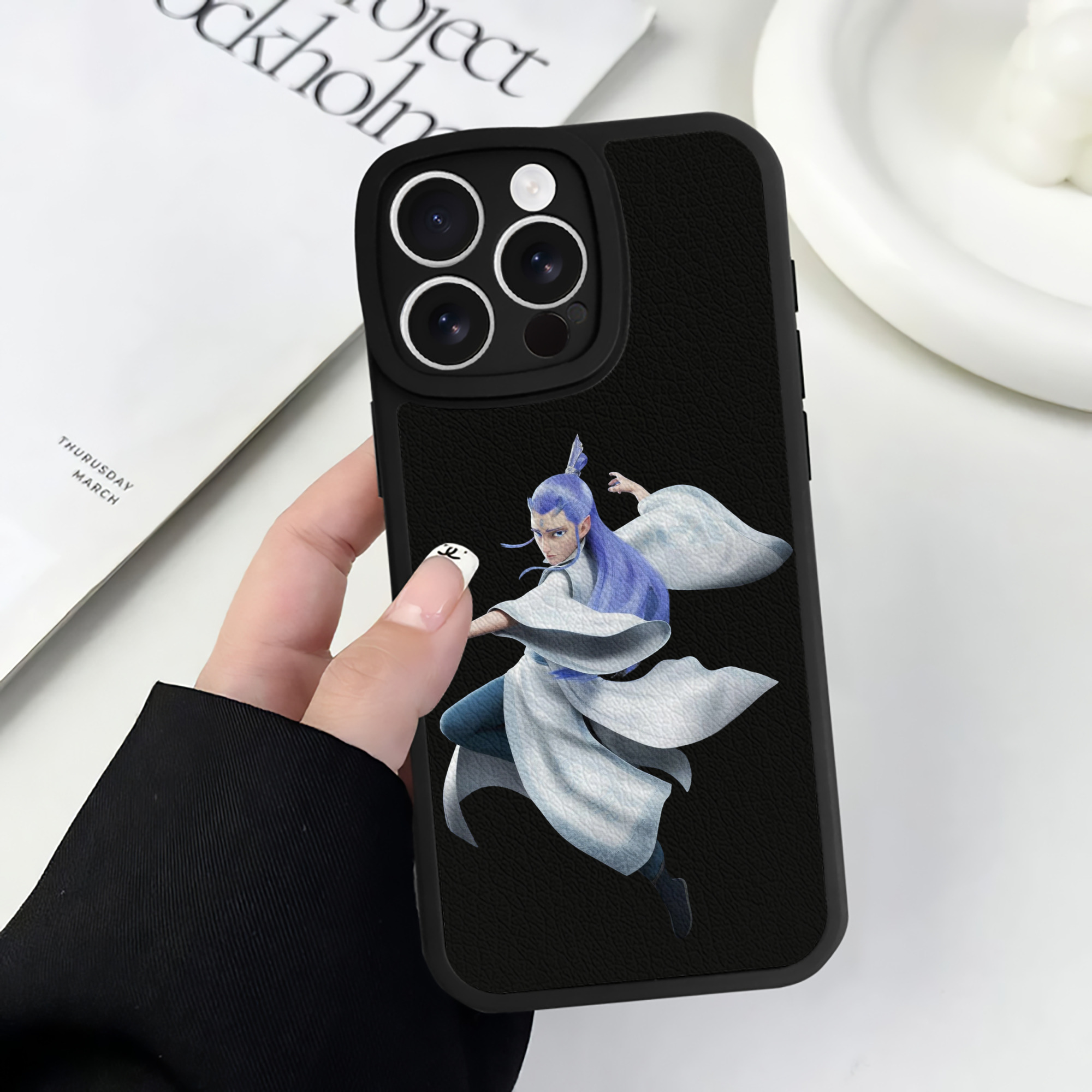 （画像用） Ne Zha 2 ナタ 魔童の大暴れ 【iPhone 16シリーズ対応】シリコンスマホケース（レザー調） 材質：シリコン